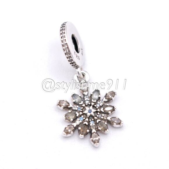 Authentic PANDORA Crystalized Snowflake Dangle - 791761NBLMX - Picture 10 of 11